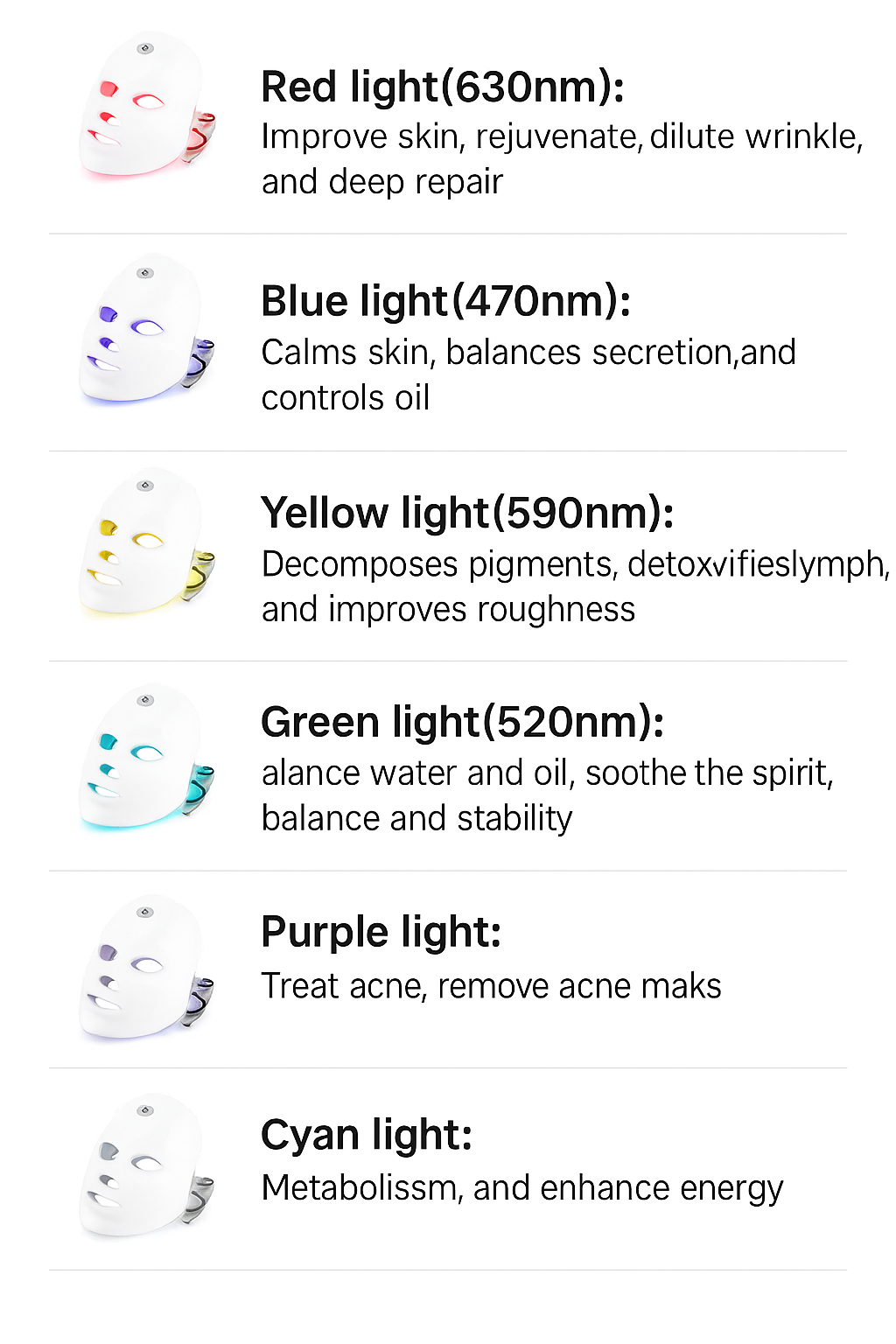 AestheticsBeam LED Red Light Therapy Face Mask